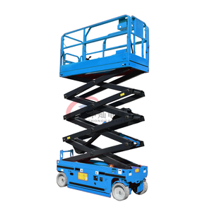 Gunting meja kecil portabel 4m 230kg, meja angkat kerja udara listrik Platform pengangkat mendorong sendiri ponsel - Product Image 2