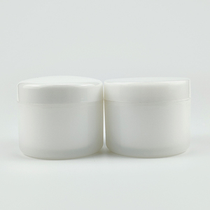 Double Wall Plastic PP 120g Cream Jar 4oz White Body Scrub Empty Container Cosmetics