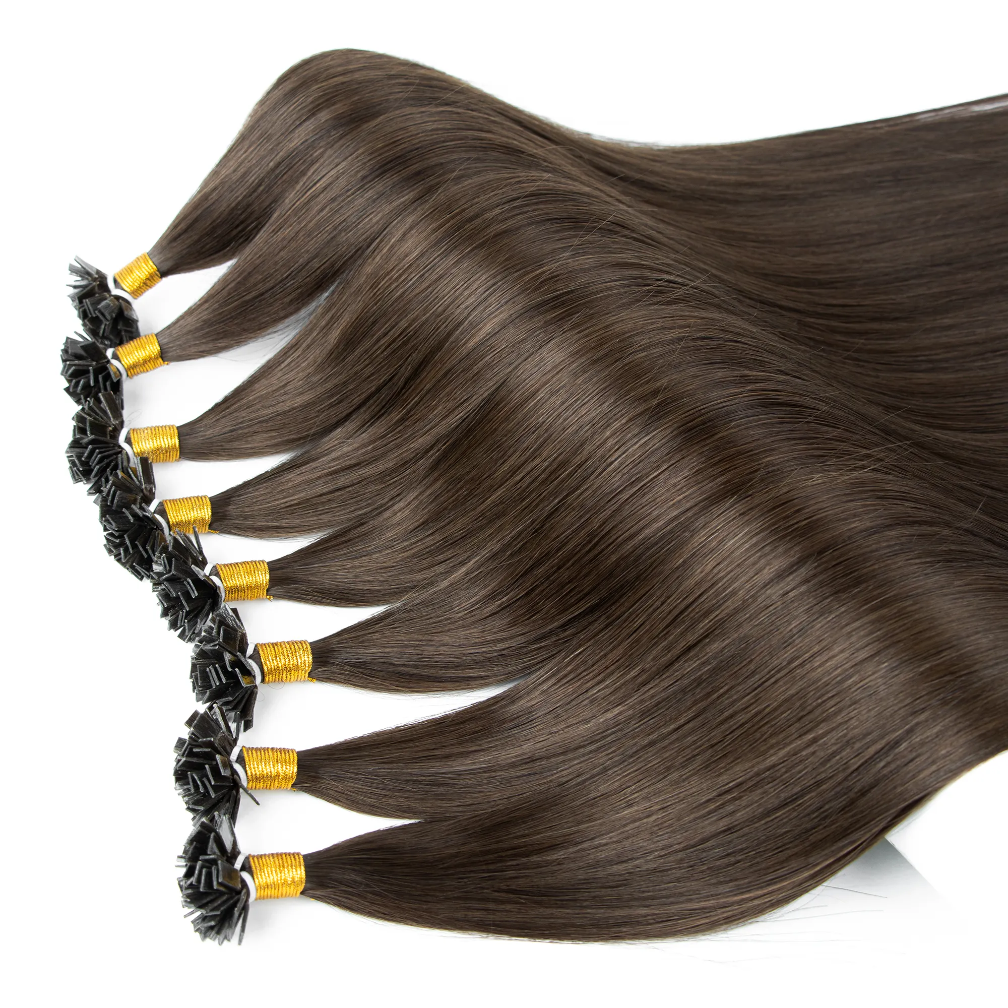 Pre Bonded Flat Tip Remy Hair Soft Italian Keratin i Tip Hair k Tip 100 Russian Human Hair Extensions
