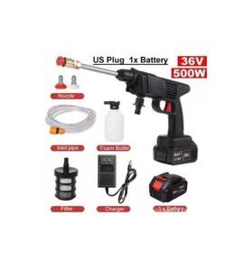 <span class=keywords><strong>Nettoyeur</strong></span> <span class=keywords><strong>haute</strong></span> <span class=keywords><strong>pression</strong></span> portable 21V à <span class=keywords><strong>batterie</strong></span> avec distance de pulvérisation de 10 m, tête de pistolet en alliage - Ensemble de pistolet de lavage électrique, pulvérisateur de mousse - Product Image 5