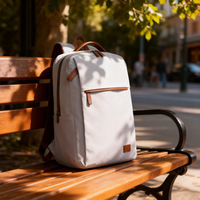 Sac à dos professionnel simple, imperméable et respirant en denim avec doublure en polyester, sac de voyage pour ordinateur portable et sac d'école