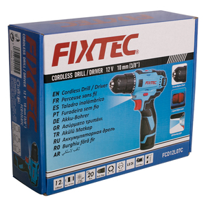 Kit de Herramientas Eléctricas FIXTEC, Mini Taladro Inalámbrico de 12V con 2 Baterías de Iones de Litio de 1500 mAh y 2 Brocas de 50 mm FCD12L07 - Product Image 5