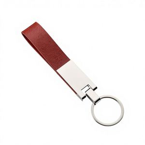 Customized Engraving Logo Multicolor In-Stock Laser Engraved PU <b>Leather</b> <b>Keychain</b> Pendant - Product Image 4