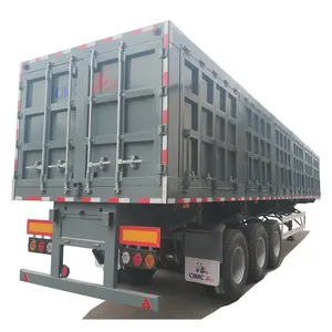 Thương Hiệu Hàng Đầu 80 Tấn Thủy Lực Double Side Dump Tipping Truck Cargo Bán Trailer