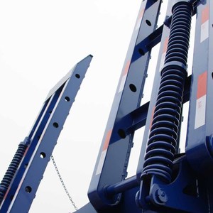 Diskon besar transportasi ekskavator 3 AS 4 AS leher angsa tempat tidur rendah tempat tidur Semi truk Trailer - Product Image 4