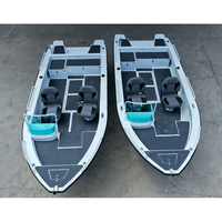 Bateau à moteur révolutionnaire en alliage d'aluminium, 6 à 8 passagers, mains courantes confortables, PVC, pêche en rivière, sports nautiques, haute vitesse, 40 à 60 CV