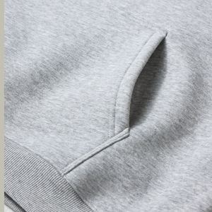 Sudadera con Capucha de Felpa de Algodón 100% de Alta Calidad para Hombre, Estilo Oversize, con Estampado de Letras en Relieve y Líneas Negras, Estilo Urbano - Product Image 3