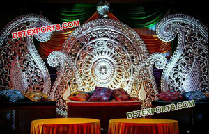 Décoration Paisley pour le mariage, accessoire Paisley en Fiber sculptée, paon Paisley, Mehndi, sange et Garba, décor de scène du mariage, plein air - Product Image 4
