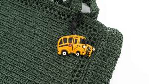 Leather Hand-Stitched Wax Thread Bus Pendant <b>Accessory</b> - Product Image 6