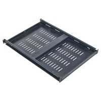 Plateau de séparation universel rétractable de 19 pouces Accessoires d'armoire standard Plateau réseau de serveur avant en verre trempé
