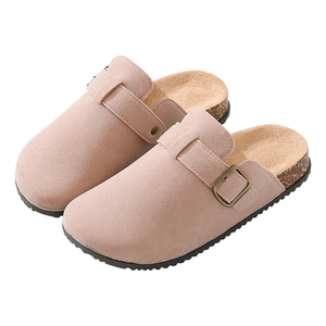 2026 Sandal Selop Kulit Suede Ringan Wanita Pria Model Tertutup, Nyaman, Lembut, dengan Gesper, untuk Luar Ruangan - Product Image 1