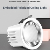 Projecteur LED encastré mural polarisé anti-éblouissement profond avec plusieurs angles de faisceau pour plafond