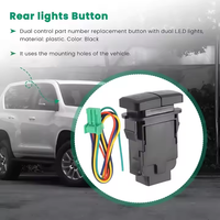 Interrupteur à double bouton poussoir DC12V avec LED bleue et verte pour Toyota Hilux Prado LC120 HIACE