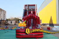 Glissière d'eau gonflable longue glissade avec la piscine d'eau combinée pour le jeu extérieur à vendre exportation