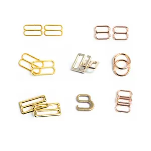 Milieuvriendelijke Oem Hoge Kwaliteit Metalen Badmode Beha Richter Clip Ringen Sliders Haken Bra Strap Haken Voor Kledingstuk Accessoires