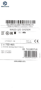 Módulo PLC 750-465, módulo de control industrial, módulo de entrada digital, módulo de control de automatización, módulo de controlador lógico programable - Product Image 1
