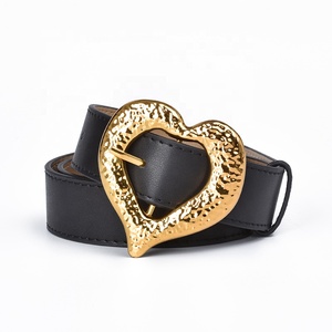 Cinturones <span class=keywords><strong>de</strong></span> <span class=keywords><strong>Cuero</strong></span> Vacuno Vintage para <span class=keywords><strong>Mujer</strong></span> Big Buckle Love Agio, para Vestidos y Pantalones - Product Image 1