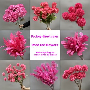 Flores de Techo de Seda Roja para Decoración de Auditorios y Caminos, con Moldeo por Inyección - Product Image 2