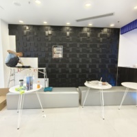 Panneau mural 3D en PVC, imperméable et résistant à l'humidité, installation facile, motif géométrique pour salon moderne et espaces de divertissement