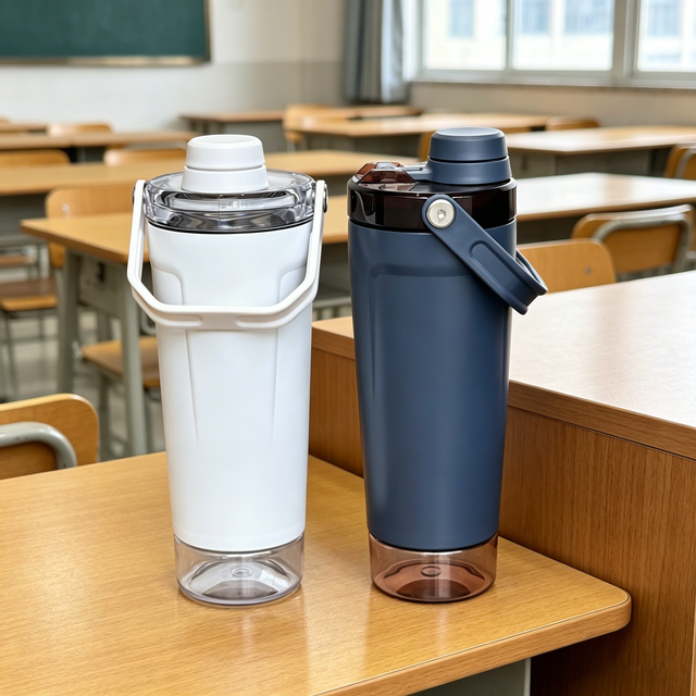 20oz Double Wall Insulated Stainless Steel Shaker Bottle with Bottom Protein Powder Storage Compartment for Gym