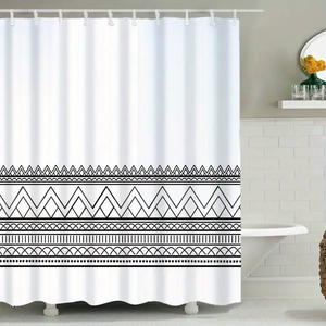 Stampa digitale Boho Design da <span class=keywords><strong>bagno</strong></span> tenda da doccia Design geometrico impermeabile tenda da doccia Set per il <span class=keywords><strong>bagno</strong></span> - Product Image 6