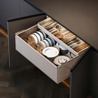 Égouttoir à vaisselle moderne et haut avec porte-assiettes, multifonctionnel et écologique, pour l'organisation des armoires de cuisine (bols et assiettes)