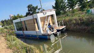 Barge flottante en aluminium <span class=keywords><strong>pour</strong></span> <span class=keywords><strong>bateau</strong></span> ponton de 38 pieds - Product Image 5