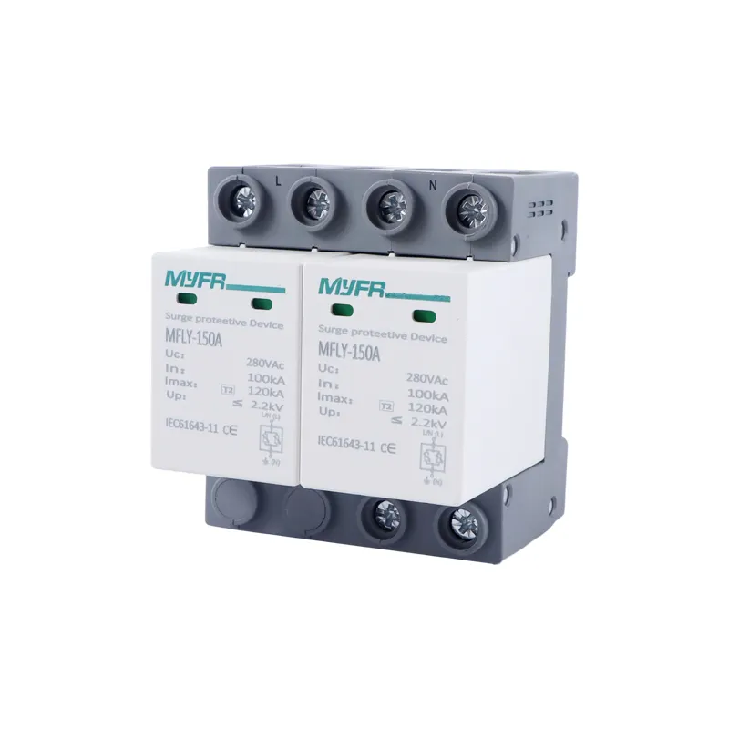 AC Surge Lighting Protection SPD 2p Power Surge Protection Device 80ka