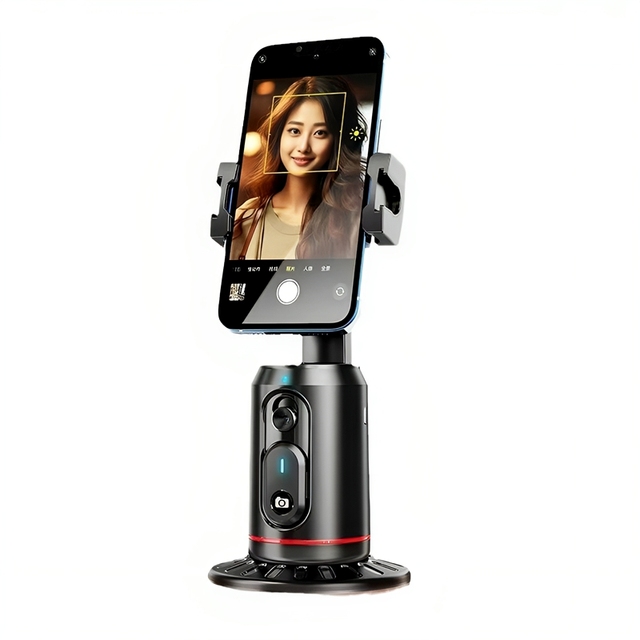 Q02 Smartphone Camera Intelligent Tracking Gimbal 360 Degree Face Object Tracking Holder Interview Video Recording Photography