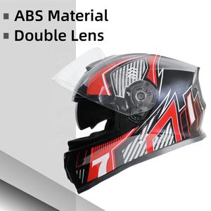 Nuevo Casco de Motocicleta Unisex Integral de ABS con Visera Doble, Talla Única, Caja Incluida - Protección Contra Impactos, Uso en Todas las Estaciones - Product Image 2