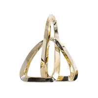 Ornements géométriques triangulaires dorés électroplaqués de luxe léger italien, style minimaliste moderne, créatifs pour salon, meuble TV, bureau