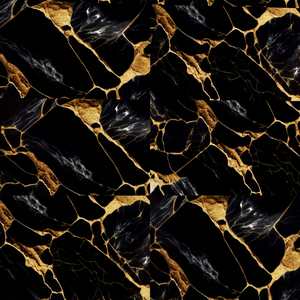 Azulejo de Pared de Mármol con Vetas Doradas Negro Brillante de 600x1200 mm, Revestimiento Interior con Textura de Piedra Moderna (S) - Product Image 1
