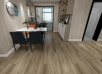 Plancher en vinyle SPC rigide antidérapant imperméable à l'eau avec installation par clic de 5 mm et 6 mm