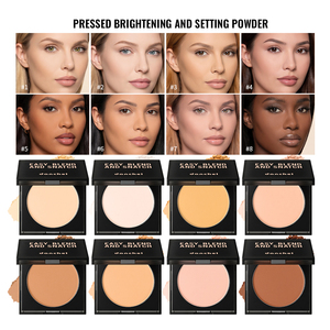 <span class=keywords><strong>Poudre</strong></span> fixante compacte OEM végétalienne, résistante à l'eau, contrôle du sébum, maquillage scintillant, marque privée - Product Image 2