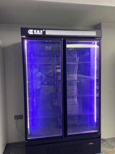 Réfrigérateur Vitrine Vertical Double Porte à Refroidissement par Air Doux pour Bouteilles Fraîches - Product Image 2