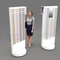 Vitrine de magasin d'optique, design moderne, sur mesure, robuste et durable, pour la vente au détail