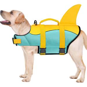 Venta caliente Premium Ripstop impermeable perro flotador abrigo tiburón verano mascota perro seguridad chaleco salvavidas - Product Image 1