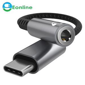EONLINE-AMPLIFICADOR DE AURICULARES DAC USB tipo C <span class=keywords><strong>a</strong></span> Jack de 3,5mm, adaptador de Audio, decodificador Digital, <span class=keywords><strong>convertidor</strong></span> AUX para Xiaomi y Huawei - Product Image 1