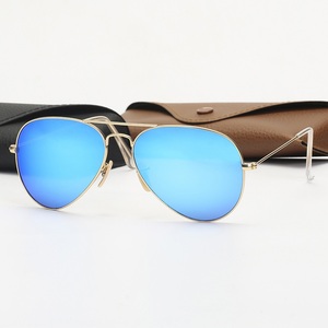 Lunettes de soleil de pilote de luxe à la mode, monture en alliage métallique, verres en verre UV400, lunettes de soleil pour hommes, cadeaux de Noël - Product Image 4