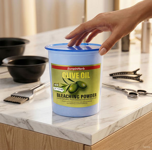 Polvo Decolorante para Cabello de Alta Eficacia, 9+ Niveles, Fórmula con Aceite de Oliva SunpinHerb, Polvo Aclarante para Cabello Rubio Súper Claro, Venta al por Mayor de Productos para el Cuidado del Cabello - Product Image 4