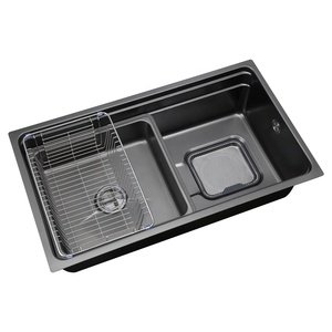 Fregadero de cocina de nuevo diseño, fregadero inteligente <span class=keywords><strong>Bacha</strong></span> con cesta de filtro, escurridor, tabla de cortar, cuenco pequeño, fregadero de cocina SUS304 - Product Image 5