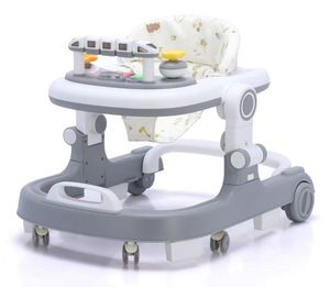 Marche-bébé multifonction anti-O-legs pour enfants, anti-basculement, avec fonction assise <span class=keywords><strong>et</strong></span> poussée, chariot d'apprentissage à roues - Product Image 1