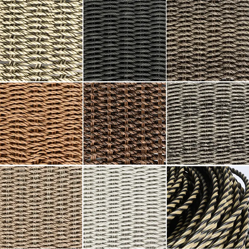 LTR Custom Made All Weather Twisted Weaving Plastic PE Rattan Material Synthetic Artificial Rattan