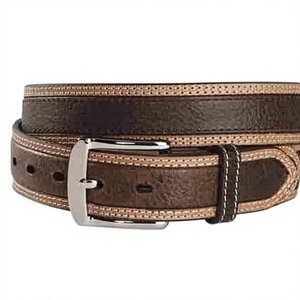 Royal Luxury Vintage Men's Premium Buffalo Steel Square Waterproof Durable Eco-Friendly Fashionable <b>Black</b> <b>Polished</b> Gift Belt - Product Image 5