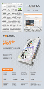 Carte graphique Peladn RTX 3060 Ti 8 Go GDDR6 double ventilateur GPU Geforce 8 broches pour jeux vidéo, haute performance - Product Image 4