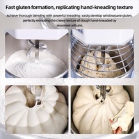 Machine à pâte professionnelle robuste avec bol en acier inoxydable, commande numérique, fonctionnement intelligent, conception mobile, moulin à farine pour boulangerie