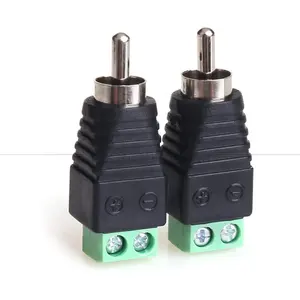 RCA Male Female to Screw Terminal AV Phono Solderless Plug Wire Connector Converter Audio Adapter for Speaker