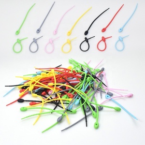 Sujetacables ajustables de silicona suave y utilizable, bridas de silicona para cables giratorios, bridas con cremallera, bridas de goma elástica para almacenamiento de cables - Product Image 6
