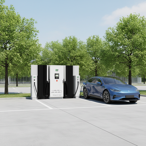 Estación de Carga de CA Comercial HJ de 14kW 32A con Doble Conector y Montaje en Suelo, con Enchufe Tipo 2 para Zonas de Estacionamiento de Centros Comerciales - Product Image 2