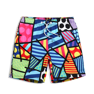 Pantalones cortos de gimnasio de secado rápido para hombre de alta calidad con bolsillos laterales con cordón colores sólidos-para bañadores de playa al por mayor - Product Image 1